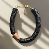 Black Cocowood & Taupe Tagua Statement Necklace