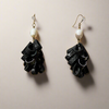 Leather & Pearls Petal Earrings