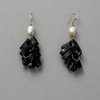 Leather & Pearls Petal Earrings