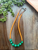 Orange & Green Vinyl & Bombona Necklace