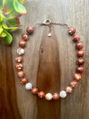 Rust Crackle Fire Agate Necklace