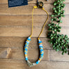 Sky Blue & Yellow African Glass Necklace [SALE]