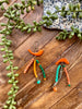 Orange & Green Tagua OOTW Earrings