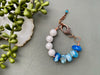 Blue Flower Agate & Jade Clasp Bracelet