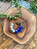Lapis & White Mountain Jade Clasp Bracelet