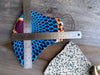 Turquoise, Maroon & Mustard Concentric Pattern Ankara Fabric Mask