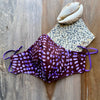 Lilac Batik African Fabric Mask