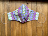 Purple Multicolor Pattern Fabric Mask