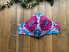 Bright Pink & White Flower Indian Fabric Mask [Series]