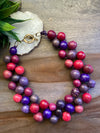 Purple & Pink Bombona Bib Necklace