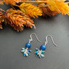 Blue Agate Sprinkle Earrings