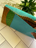 Aqua Ankara Leather Envelope Clutch [SALE]