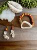 Bayong Wood & Cream Accent Beaded Stretch Bracelet