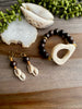 Cowrie Shell & Ebony Wood Earrings