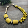 Yellow & Cream Interlaced Bib Necklace [SALE]