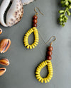 Yellow & Bayong Wood Earrings [SALE]