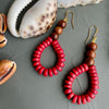 Red & Bayong Wood Earrings [SALE]