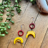 Red & Yellow Tagua Earrings