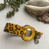 Yellow Cheetah Print Genuine Leather + Yellow Tagua Bracelet