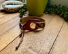 Multicolor Animal Print Genuine Leather + Brown Tagua Bracelet