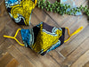 Blue, Yellow & Black Ankara Fabric Mask