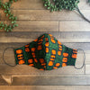Green & Orange Ankara Fabric Mask