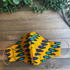 Yellow & Blue Ankara Fabric Mask