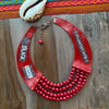 Red BLM Leather Collar