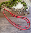 Red Mountain Jade & African Vinyl Necklace with Copper Accents [SALE]