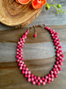 Shades of Pink Acai Bib Necklace