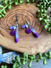 Purple Chalcedony Cluster Earrings