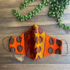 Orange, Mustard & Brown Cowrie Shell Fabric Mask