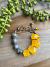 Yellow Jade & Lavarkite Clasp Bracelet